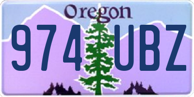 OR license plate 974UBZ