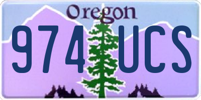 OR license plate 974UCS