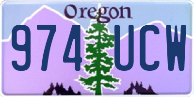 OR license plate 974UCW