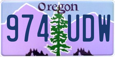 OR license plate 974UDW