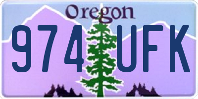 OR license plate 974UFK