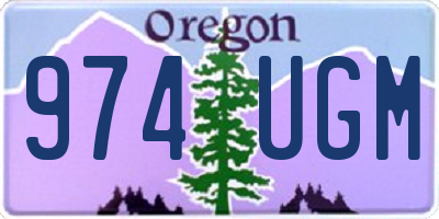OR license plate 974UGM