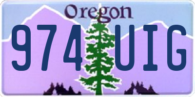 OR license plate 974UIG
