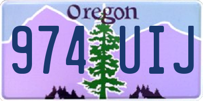 OR license plate 974UIJ