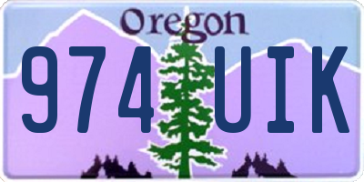 OR license plate 974UIK