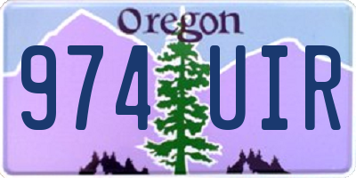 OR license plate 974UIR