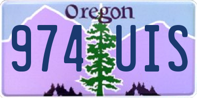 OR license plate 974UIS