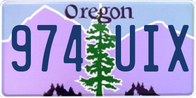 OR license plate 974UIX