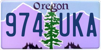 OR license plate 974UKA