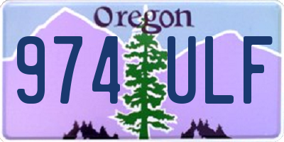 OR license plate 974ULF