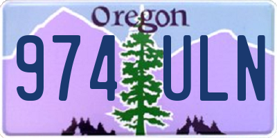 OR license plate 974ULN