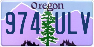 OR license plate 974ULV