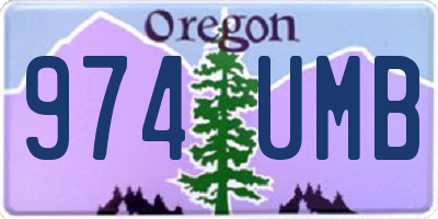 OR license plate 974UMB