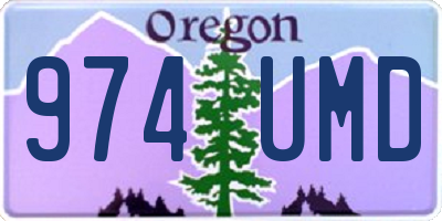 OR license plate 974UMD