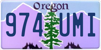 OR license plate 974UMI