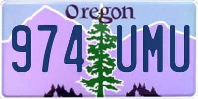 OR license plate 974UMU