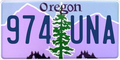 OR license plate 974UNA