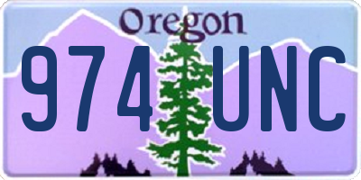 OR license plate 974UNC