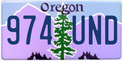 OR license plate 974UND