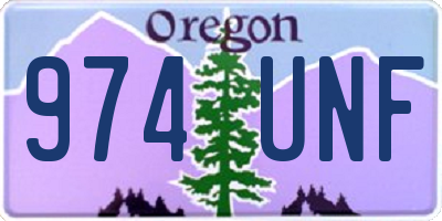 OR license plate 974UNF