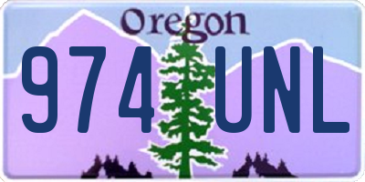 OR license plate 974UNL