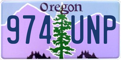 OR license plate 974UNP