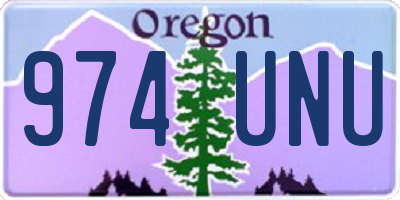 OR license plate 974UNU