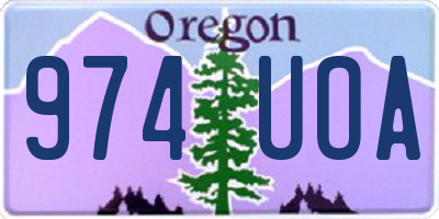 OR license plate 974UOA