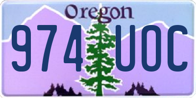 OR license plate 974UOC