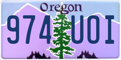 OR license plate 974UOI
