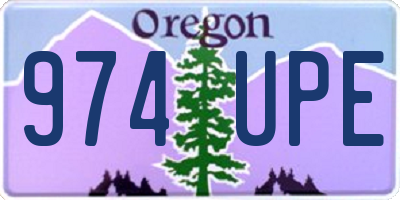 OR license plate 974UPE