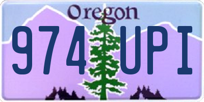 OR license plate 974UPI