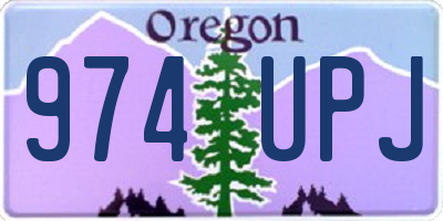 OR license plate 974UPJ