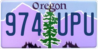 OR license plate 974UPU