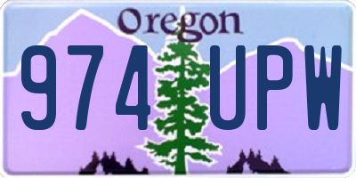 OR license plate 974UPW