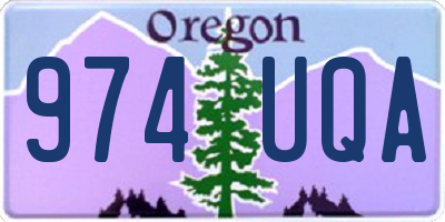 OR license plate 974UQA