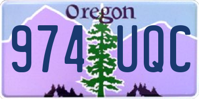 OR license plate 974UQC
