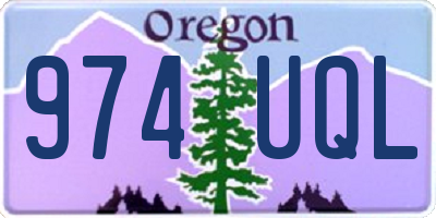 OR license plate 974UQL