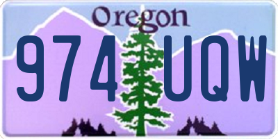 OR license plate 974UQW