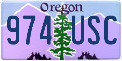 OR license plate 974USC