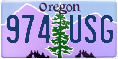 OR license plate 974USG