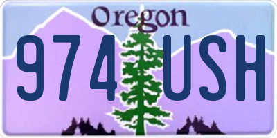 OR license plate 974USH