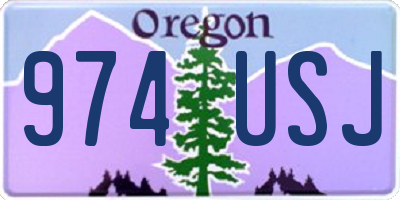OR license plate 974USJ