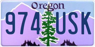 OR license plate 974USK