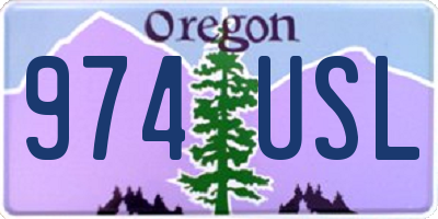 OR license plate 974USL