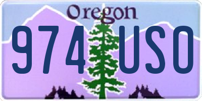 OR license plate 974USO