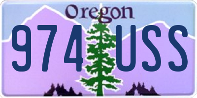 OR license plate 974USS