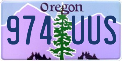 OR license plate 974UUS