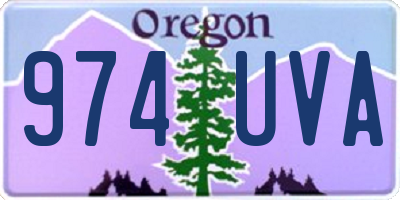 OR license plate 974UVA