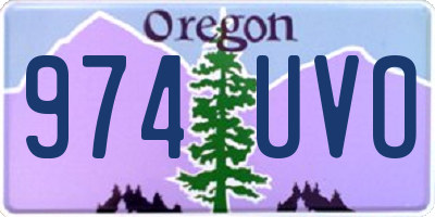 OR license plate 974UVO